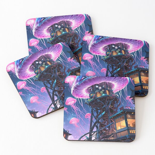 Item preview, Magical jellyfish City designed and sold by TondoMeander.