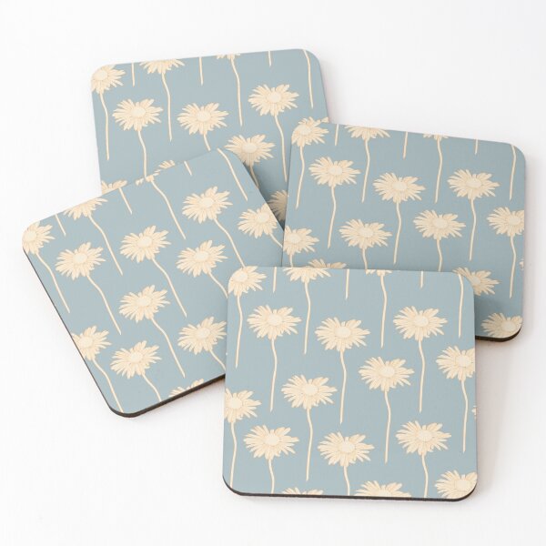 Item preview, Daisy garden flowers. Outline blue line sketch seamless pattern. designed and sold by MatyKotiv.