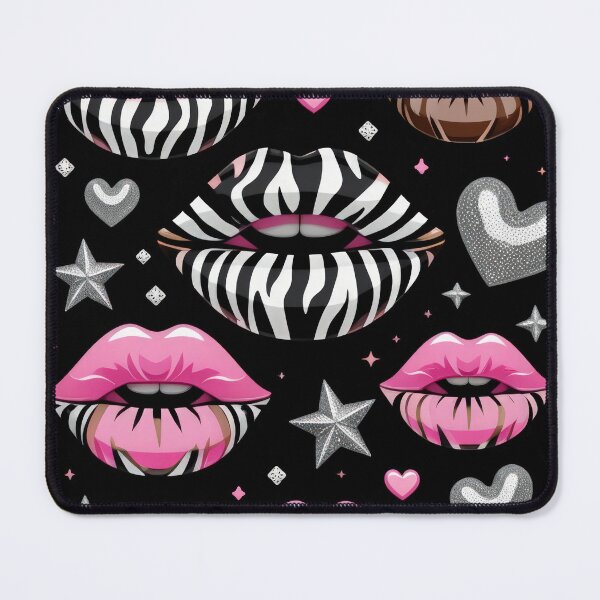 Item preview, valentines art pattern Kissing Zebra Design on a black background,valentine Kiss ,Kiss pattern,Valentines Day Pattern,valentines background designed and sold by Expressions-Sel.