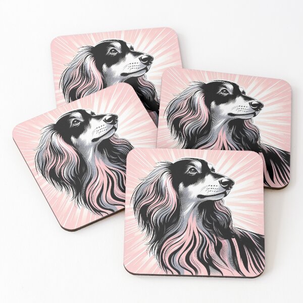 Item preview, Pink Longhaired Dachshund designed and sold by zzz888.
