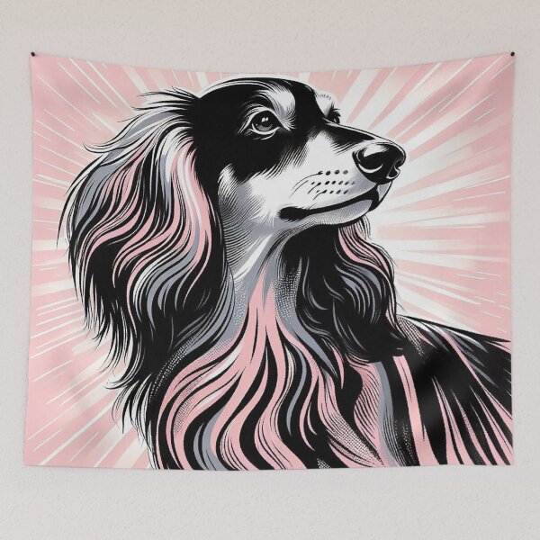 Item preview, Pink Longhaired Dachshund designed and sold by zzz888.