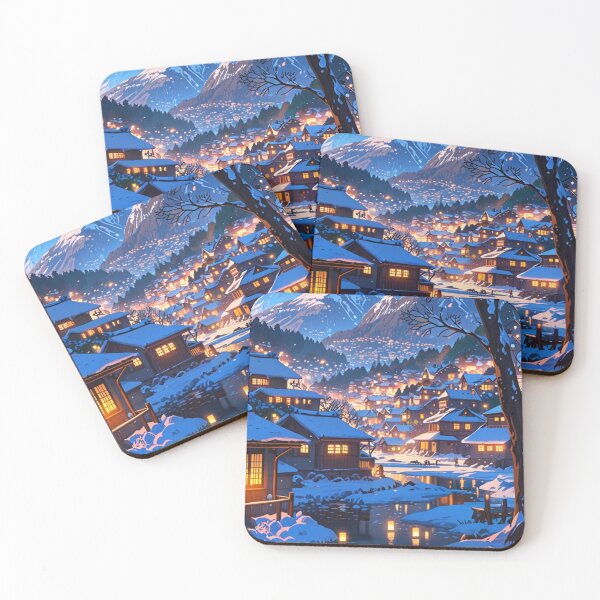 Item preview, Magical Mountain Village designed and sold by TondoMeander.