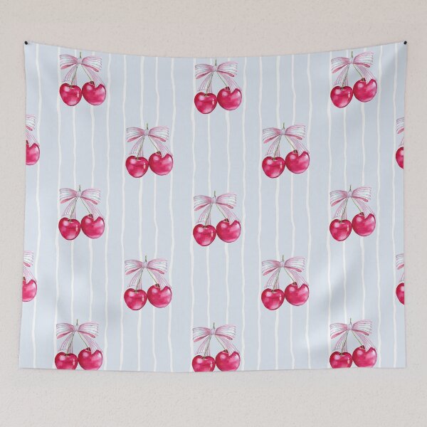 Item preview, Pink Ribbon with Cherries designed and sold by papierquarell.