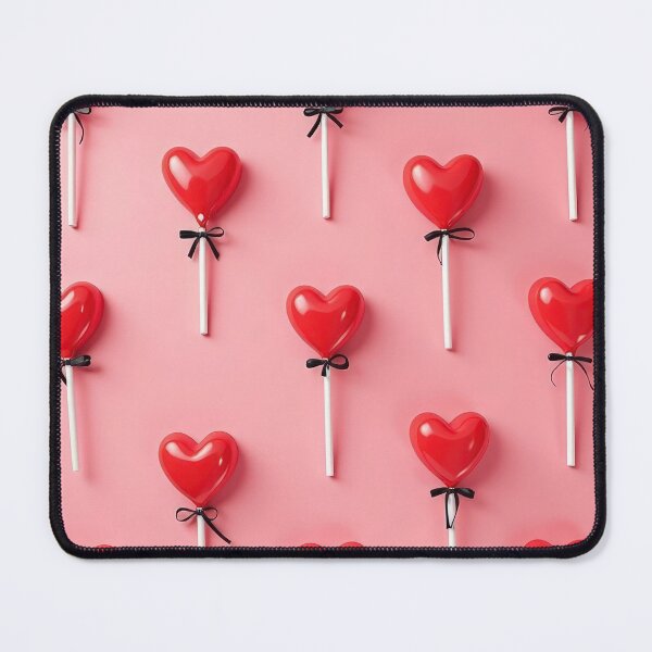 Item preview, valentines art pattern lollipops hearts on pink background,valentine lollipops ,hearts pattern,Valentines Day Pattern,valentines background designed and sold by Expressions-Sel.