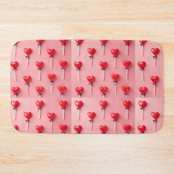 Item preview, valentines art pattern lollipops hearts on pink background,valentine lollipops ,hearts pattern,Valentines Day Pattern,valentines background designed and sold by Expressions-Sel.