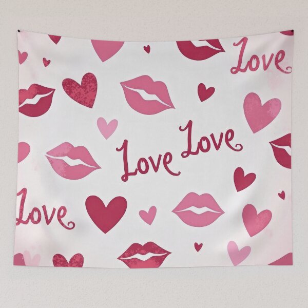 Item preview, valentines art pattern kisses with hearts love,valentine kisses ,kiss pattern,Valentines Day Pattern,valentines background designed and sold by Expressions-Sel.