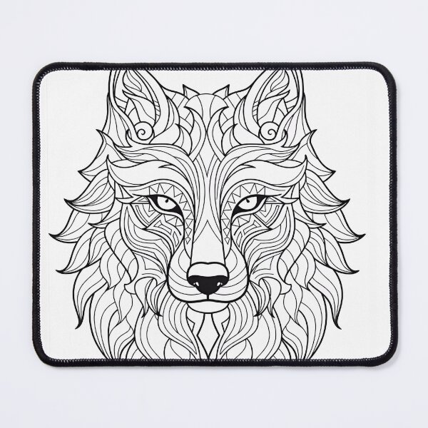 Item preview, Wolf #4 Coloring Page Pattern  designed and sold by DavidColoring.