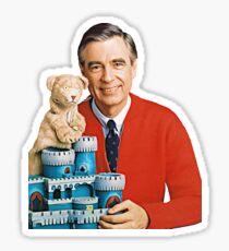 Mr Rogers and Daniel Striped Tiger Illustrated Sticker