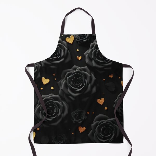 Item preview, valentines art pattern Black roses with golden hearts,valentine roses ,roses pattern,Valentines Day Pattern,valentines background designed and sold by Expressions-Sel.