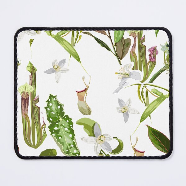 Item preview, Tropical seamless pattern. Summer print. Jungle rainforest. Sarracenia, genus of carnivorous plants. Monkey cups exotic plant. designed and sold by MatyKotiv.
