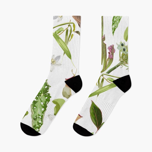 Item preview, Tropical seamless pattern. Summer print. Jungle rainforest. Sarracenia, genus of carnivorous plants. Monkey cups exotic plant. designed and sold by MatyKotiv.