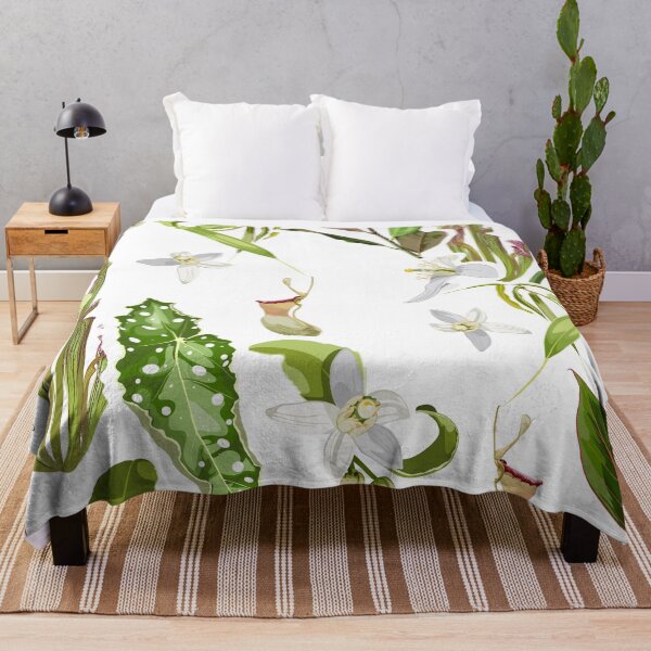 Item preview, Tropical seamless pattern. Summer print. Jungle rainforest. Sarracenia, genus of carnivorous plants. Monkey cups exotic plant. designed and sold by MatyKotiv.