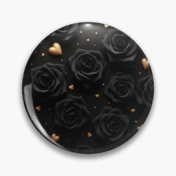 Item preview, valentines art pattern Black roses with golden hearts,valentine roses ,roses pattern,Valentines Day Pattern,valentines background designed and sold by Expressions-Sel.