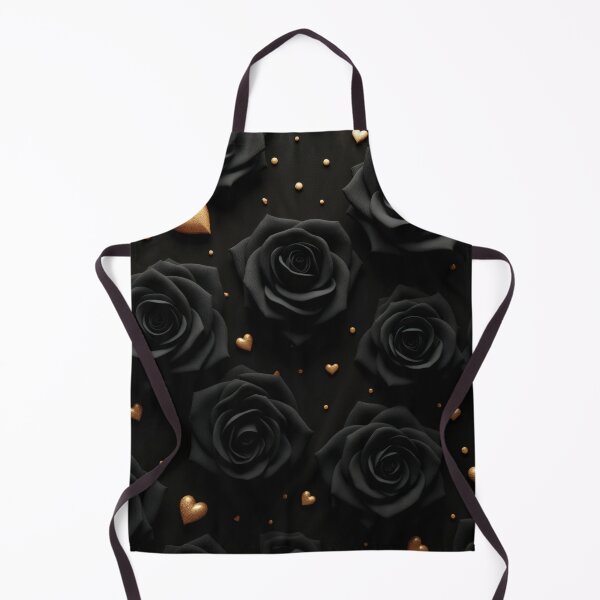 Item preview, valentines art pattern Black roses with golden hearts,valentine roses ,roses pattern,Valentines Day Pattern,valentines background designed and sold by Expressions-Sel.