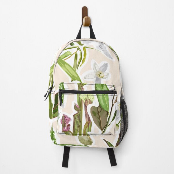 Item preview, Tropical seamless pattern. Summer print. Jungle rainforest. Sarracenia, genus of carnivorous plants. Monkey cups exotic plant. designed and sold by MatyKotiv.