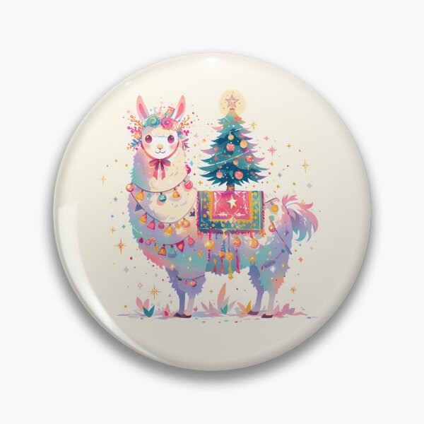 Item preview, Festive Christmassy Llama designed and sold by WoollenLlama.