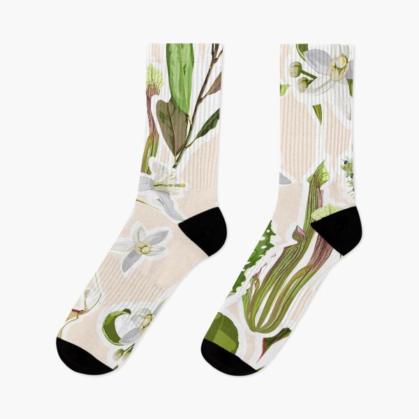 Item preview, Tropical seamless pattern. Summer print. Jungle rainforest. Sarracenia, genus of carnivorous plants. Monkey cups exotic plant.  designed and sold by MatyKotiv.
