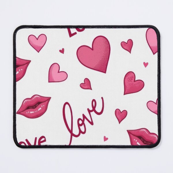 Item preview, valentines art pattern Pink hearts and kisses,valentine kisses ,kiss pattern,Valentines Day Pattern,valentines background designed and sold by Expressions-Sel.