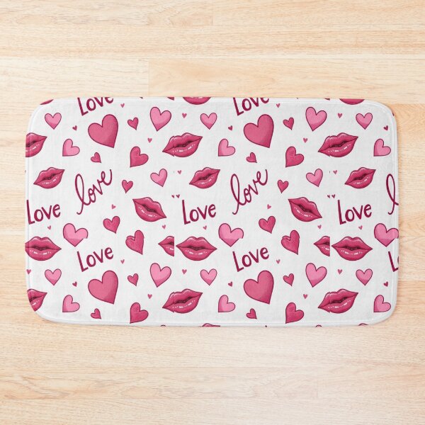 Item preview, valentines art pattern Pink hearts and kisses,valentine kisses ,kiss pattern,Valentines Day Pattern,valentines background designed and sold by Expressions-Sel.