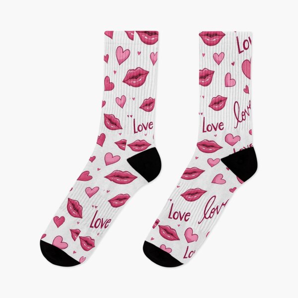 Item preview, valentines art pattern Pink hearts and kisses,valentine kisses ,kiss pattern,Valentines Day Pattern,valentines background designed and sold by Expressions-Sel.