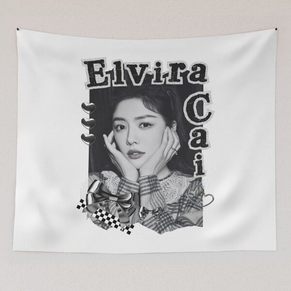 Item preview, Elvira Cai Chinese Drama Actress Black and White Collage Design designed and sold by AJUNICE STUDIO.