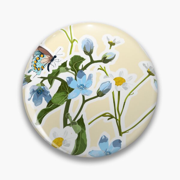 Item preview, Summer blue flowers, camomile and leaves, light background. Seamless pattern. Garden flowers. Summer beach floral design.  designed and sold by MatyKotiv.