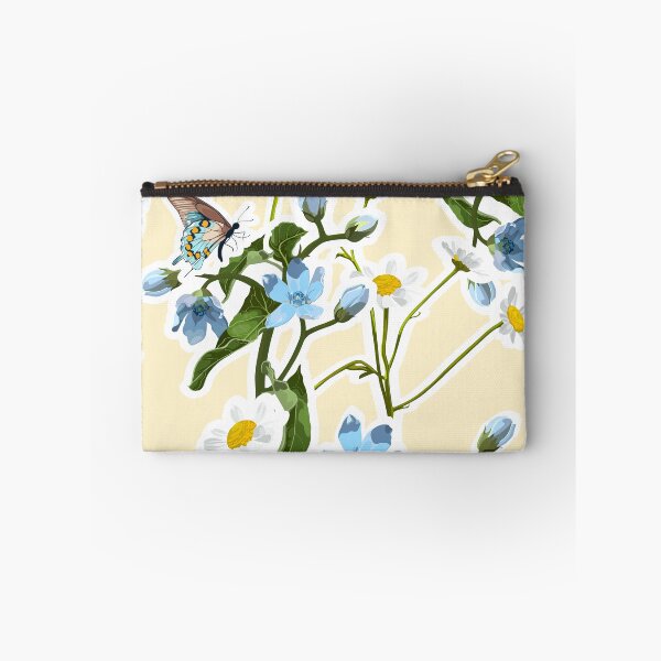 Item preview, Summer blue flowers, camomile and leaves, light background. Seamless pattern. Garden flowers. Summer beach floral design.  designed and sold by MatyKotiv.