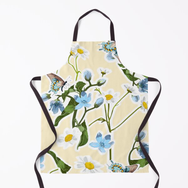 Item preview, Summer blue flowers, camomile and leaves, light background. Seamless pattern. Garden flowers. Summer beach floral design. designed and sold by MatyKotiv.