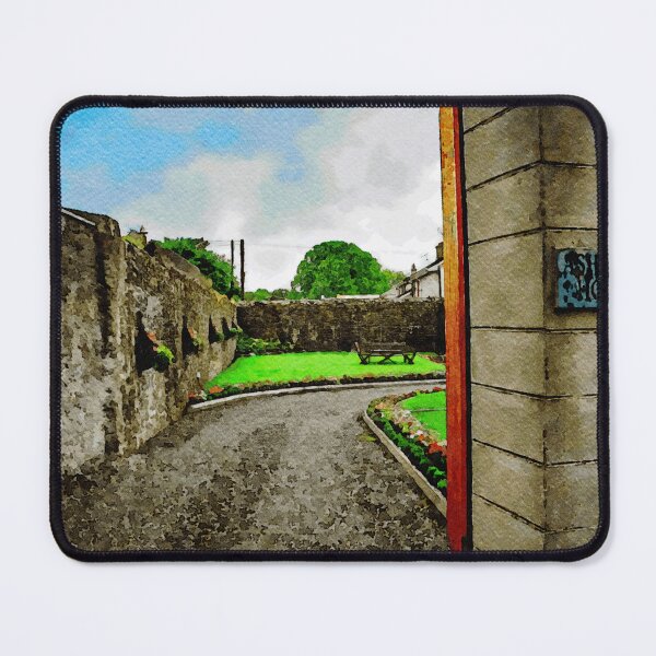 Item preview, Vibrant watercolor scene capturing a charming entrance in Cashel,Ireland designed and sold by GestaltImagery.