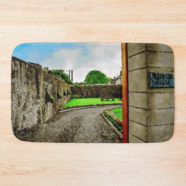 Item preview, Vibrant watercolor scene capturing a charming entrance in Cashel,Ireland designed and sold by GestaltImagery.