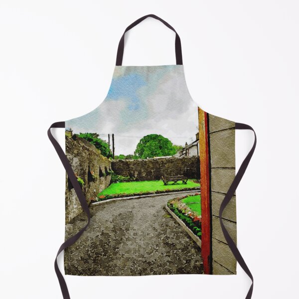 Item preview, Vibrant watercolor scene capturing a charming entrance in Cashel,Ireland designed and sold by GestaltImagery.