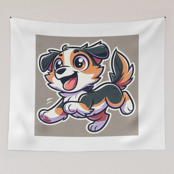 Item preview, Happy Hamiltonstovare Puppy - Playful Cartoon Dog designed and sold by DoodleWoofs.