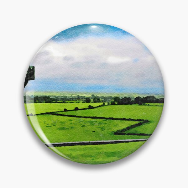 Item preview, Watercolor depiction of the scenic Rock of Cashel and Celtic cemetery cross designed and sold by GestaltImagery.