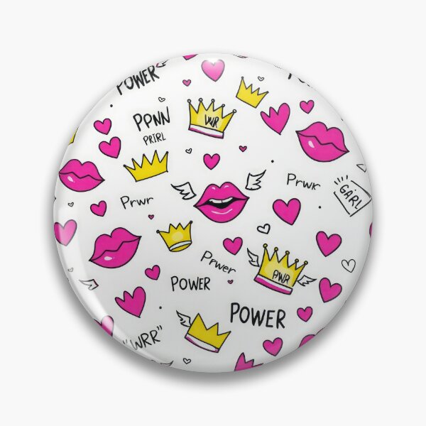 Item preview, valentines art pattern Pink kisses with a crown power,valentine Kisses,Kisses pattern,Valentines Day Pattern,valentines background designed and sold by Expressions-Sel.