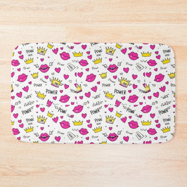 Item preview, valentines art pattern Pink kisses with a crown power,valentine Kisses,Kisses pattern,Valentines Day Pattern,valentines background designed and sold by Expressions-Sel.