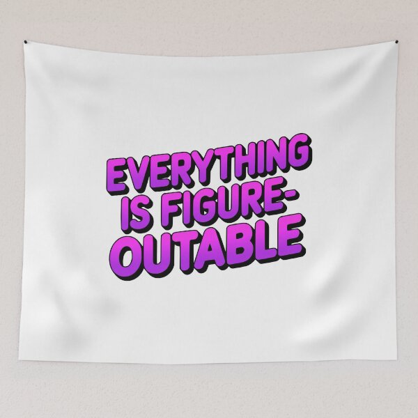 Item preview, Everything Is Figureoutable! Bold Pink And Purple designed and sold by PMCreative.