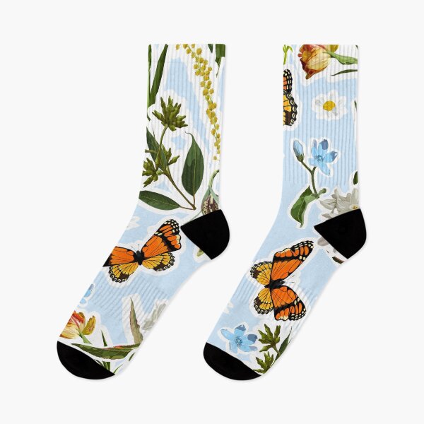 Item preview, Summer blue flowers, camomile, tulips and leaves, light background. Seamless pattern. Garden flowers. Summer beach floral design.  designed and sold by MatyKotiv.