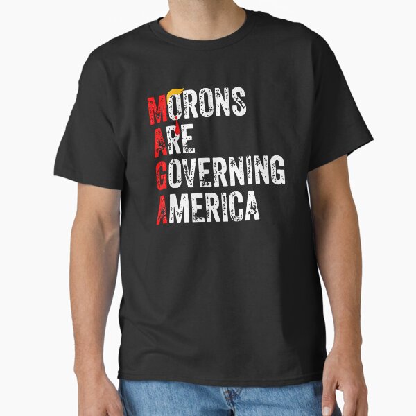 Vista previa del artículo con la obra «Los idiotas del MAGA gobiernan Estados Unidos», diseñado y vendido por Mhbrezri.