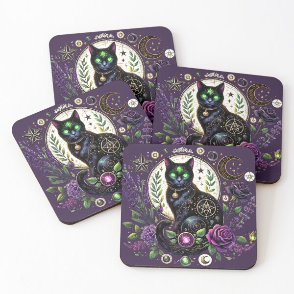 Item preview, Mystical Celestial Black Cat Design - Witchy Gothic Aesthetic designed and sold by CritterManiaUK.
