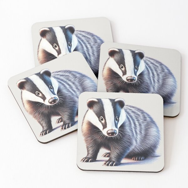 Item preview, Badger Colored Pencil Sketch Portrait designed and sold by MaedK.