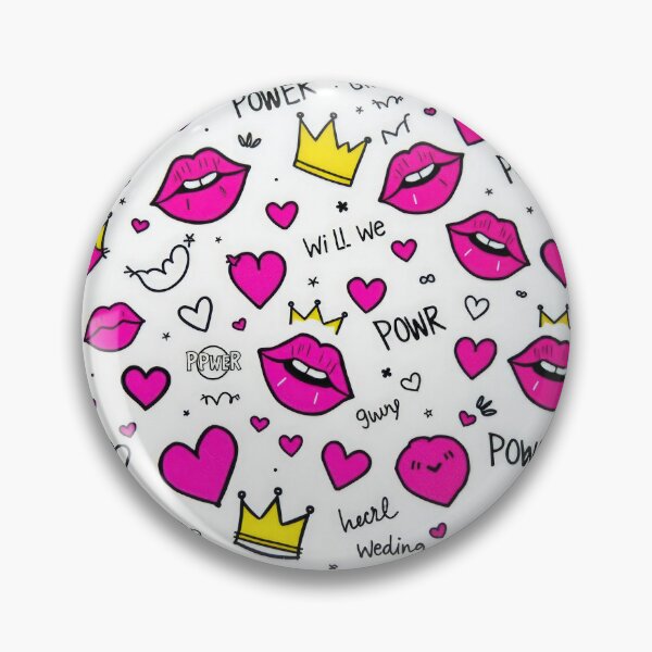 Item preview, valentines art pattern Pink kisses with a crown power,valentine Kisses,Kisses pattern,Valentines Day Pattern,valentines background designed and sold by Expressions-Sel.
