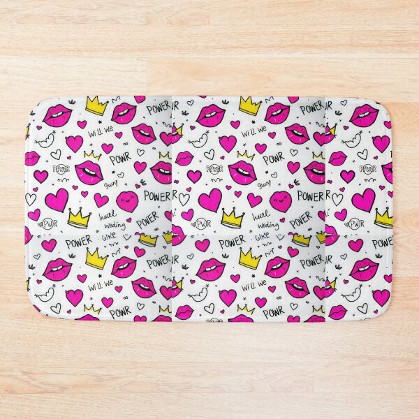 Item preview, valentines art pattern Pink kisses with a crown power,valentine Kisses,Kisses pattern,Valentines Day Pattern,valentines background designed and sold by Expressions-Sel.