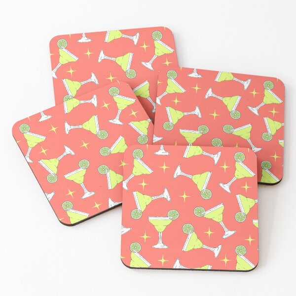 Item preview, Margarita Cocktails Retro Pattern in Coral designed and sold by HotHibiscus.