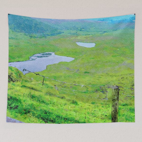 Item preview, Scenic watercolor landscape of Conor Pass in Dingle Peninsula, Ireland designed and sold by GestaltImagery.