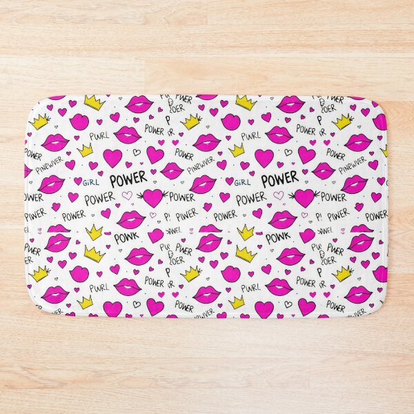 Item preview, valentines art pattern Pink kisses with Hearts a crown power,valentine Kisses,Kisses pattern,Valentines Day Pattern,valentines background designed and sold by Expressions-Sel.