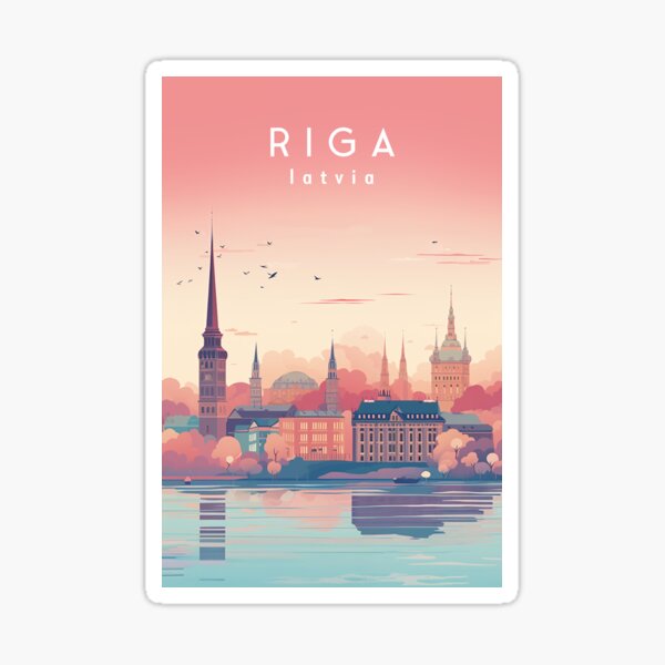 Item preview, Riga Latvia Travel Print designed and sold by Wander-World.