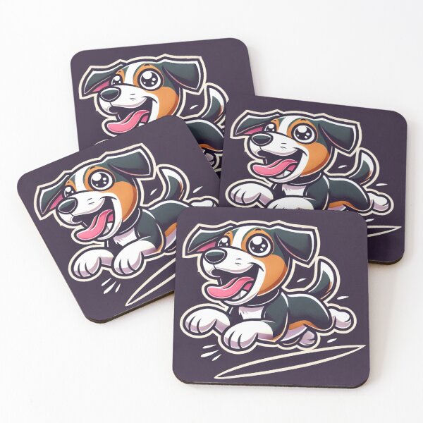 Item preview, Excited Running Hamiltonstovare - Energetic Cartoon Dog designed and sold by DoodleWoofs.