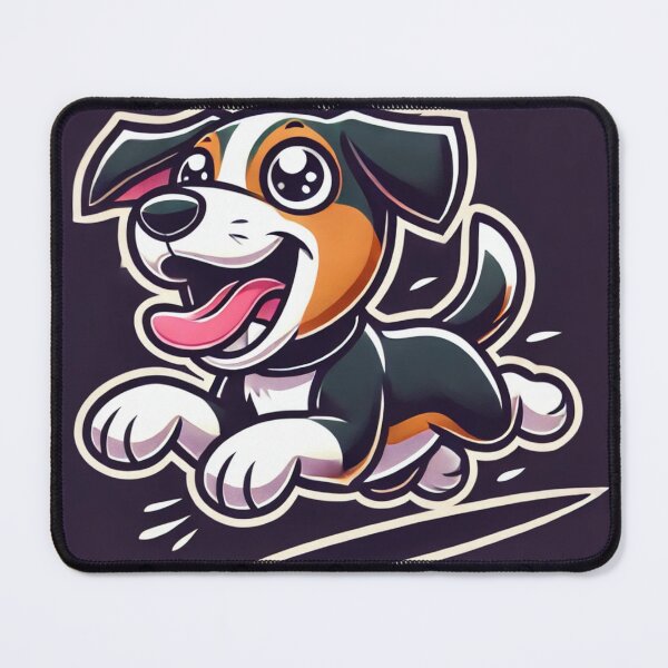 Item preview, Excited Running Hamiltonstovare - Energetic Cartoon Dog designed and sold by DoodleWoofs.