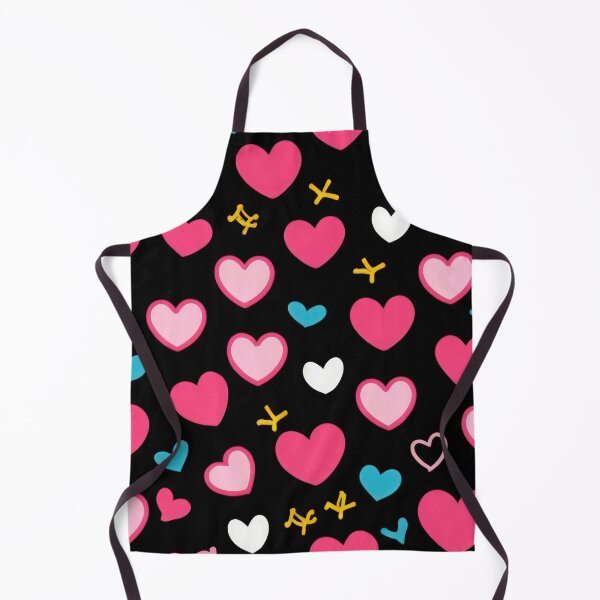 Item preview, valentines art pattern neon pink hearts on black background,valentine hearts,hearts pattern,Valentines Day Pattern,valentines background designed and sold by Expressions-Sel.