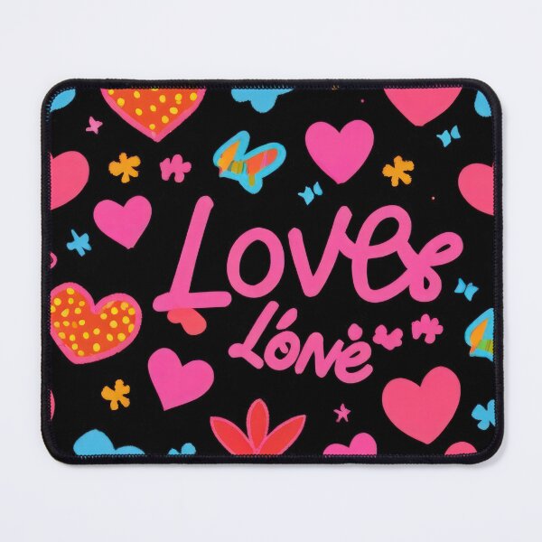 Item preview, valentines art pattern neon Colored hearts on black background,valentine hearts,hearts pattern,Valentines Day Pattern,valentines background designed and sold by Expressions-Sel.